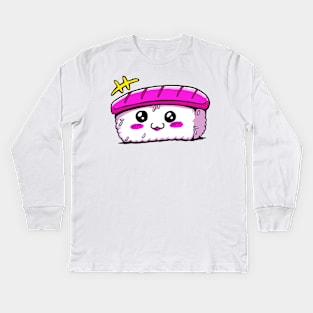 Kawaii Sushi Kids Long Sleeve T-Shirt